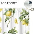thumbnail image 5 of Lemon Fruit Small Kitchen Curtains Green Yellow Leaf Summer Window Treatment Tropical Cafe Short Window Curtains for Bathroom Dining Laundry Room Floral Flower Treatment Drapes 27.5x39 inch, 5 of 6