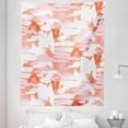 thumbnail image 1 of Abstract Tapestry, Pastel Colored Illustration Paint Brush Stains Scratches Pattern Print, Fabric Wall Hanging Decor for Bedroom Living Room Dorm, 5 Sizes, Salmon Rose and White, by Ambesonne, 1 of 1
