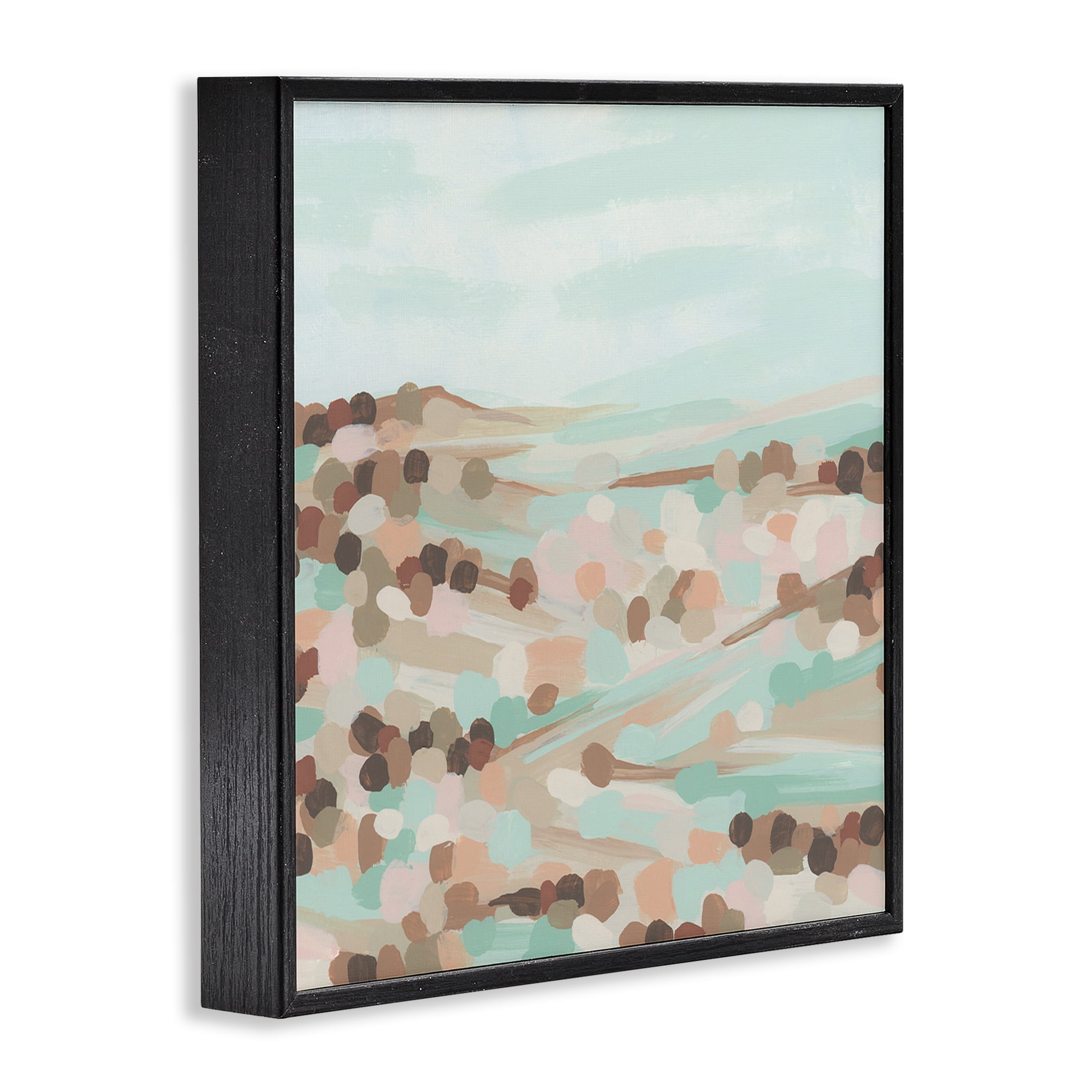 Stupell Industries Impressionist Rural Landscape Landscape Painting Black Framed Art Print Wall Art, 12 x 12