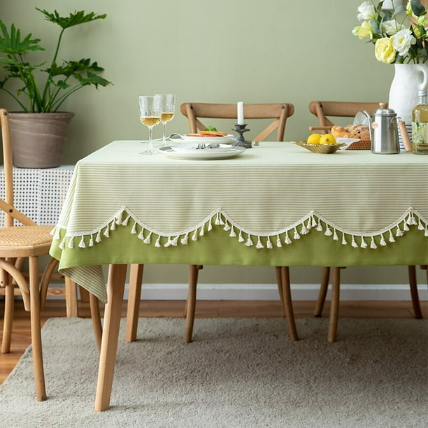 Mantel pequeño y fresco para mesa de centro, tapete rectangular para mesa de comedor, arte occidental, borlas qym unisex
