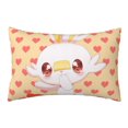 thumbnail image 1 of Funda de almohada Scor-bunny Pok-emon, bonita funda de cojín, juego de cojines traseros de dibujos animados, ropa de cama suave, decoración del hogar, regalos de boda, 20 x 30 pulgadas, 1 of 5
