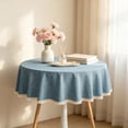 thumbnail image 4 of Tassel Tablecloth, Waterproof Dining Cover, Oil Proof Rectangular Mat, Elegant Embroidered Design and Stain Resistant Surface for Coffee Tables, Dining Tables, and Party Banquets, 4 of 6