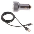 thumbnail image 1 of 24W Fast Car Charger for Orbic Myra 5G UW, Magic 5G Phones - 2-Port 6ft USB-C Cable DC Socket Power Adapter Long Type-C Cord Q1R, 1 of 6