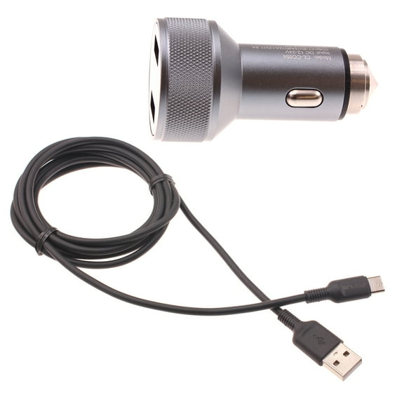 24W Fast Car Charger for Orbic Myra 5G UW, Magic 5G Phones - 2-Port 6ft USB-C Cable DC Socket Power Adapter Long Type-C Cord Q1R