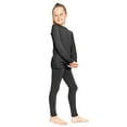 thumbnail image 2 of Stretch Is Comfort Oh so Soft Youth Girl's Set Long Sleeve Crew and Leggings Black X-Small, 2 of 6