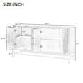 thumbnail image 4 of Sideboard Buffet Cabinet with Storage, 60" Large Buffet Cabinets with 4 Doors and Adjustable Shelves, Coffee Bar Cabinet Console Table with Metal Handles and Legs for Kitchen Dining Room, Navy, 4 of 9