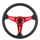 thumbnail image 3 of VOBOR 350mm/14in Coche de Carreras Drifting Volante Reemplazo Accesorio Universal Modificado(Rojo), 3 of 14