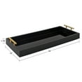 thumbnail image 2 of Kate and Laurel Lipton Narrow Rectangle Wood Accent Tray, Black 10x24, 2 of 6