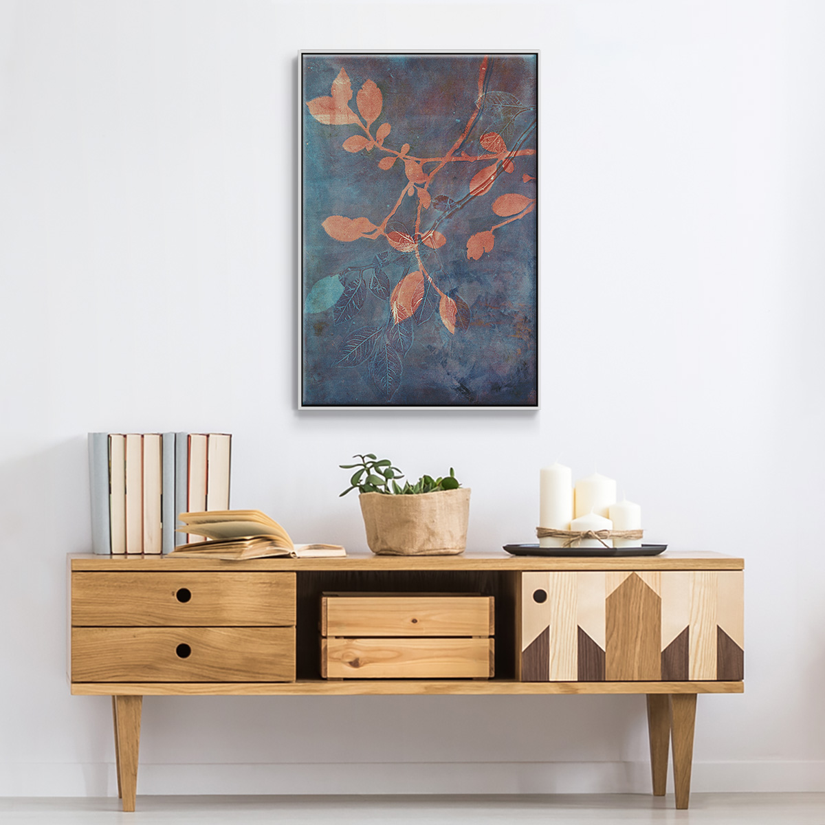 Branching Out XVIII Framed Premium Gallery Wrapped Canvas - Ready to Hang - 17 x 25 - White Floating Frame