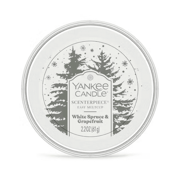 Yankee Candle White Spruce & Grapefruit Scenterpiece Easy Meltcup 2.2 Ounce