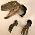 thumbnail image 5 of Dinosaur Wall Mounted Head Statue Bust Hanging Sculpture, Wall Art 3D Sculpture for Home Decoration, 5 of 7