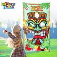 thumbnail image 3 of Novelty Place Hawaii Luau Party Toss Game Set Banner with 4 Bean Bags - Fun Summer Tiki Luau Party Activities, Tropical Carnival Outdoor Games and Decorations, 3 of 7