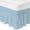 Blue, variant on Light Blue Bed Skirt Queen Size 16 Inch Drop, Abstract Modern Farmhouse Solid Color Adjustable Elastic Dust Ruffles Bedskirt for Queen Bed Wrap Around Pleated Mattress Frame Cover