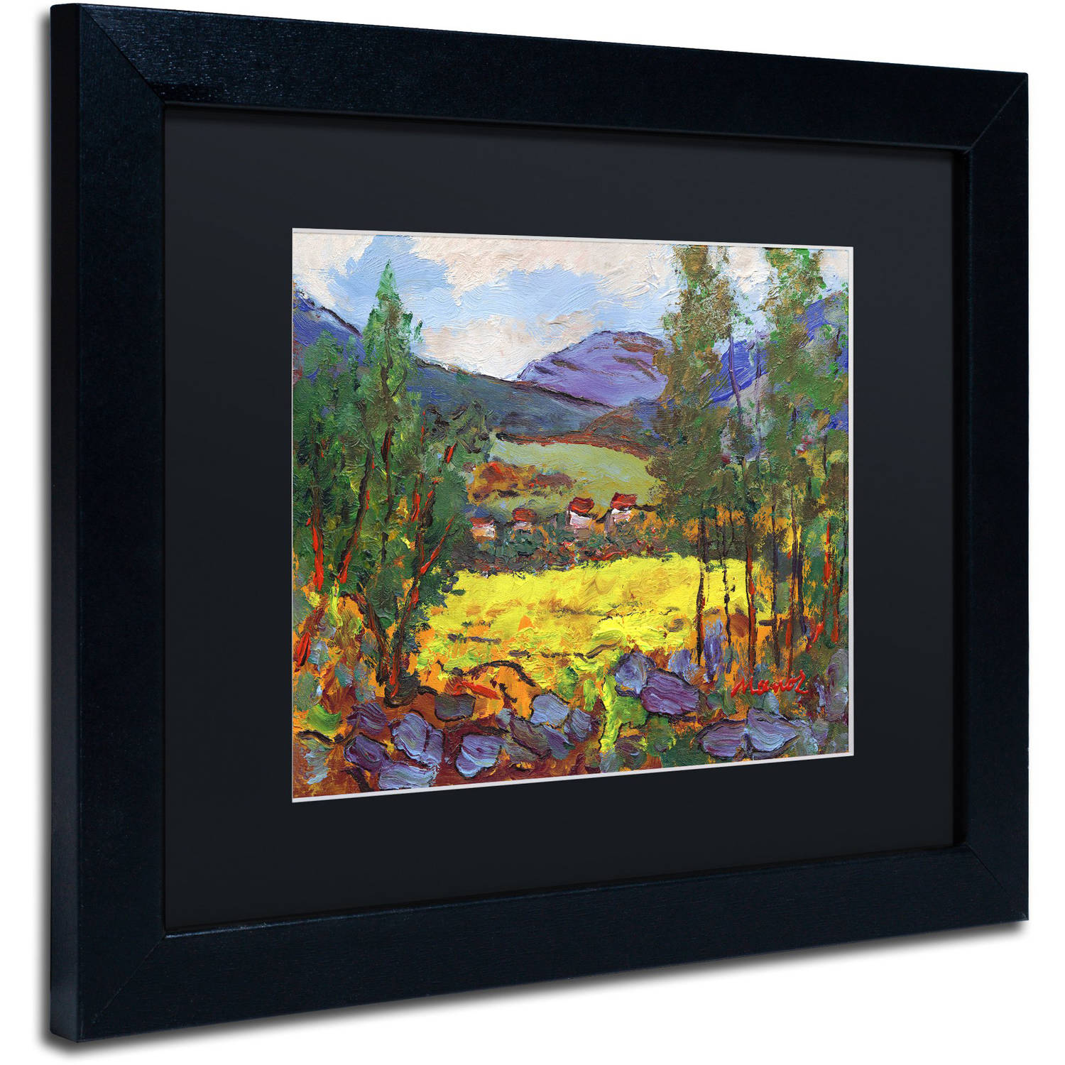 Trademark Fine Art "Gilded Glade" Canvas Art by Manor Shadian Black Matte, Black Frame