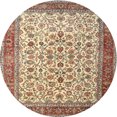 thumbnail image 1 of Ahgly Company Indoor Round Traditional Chestnut Brown Persian Area Rugs, 4' Round, 1 of 6