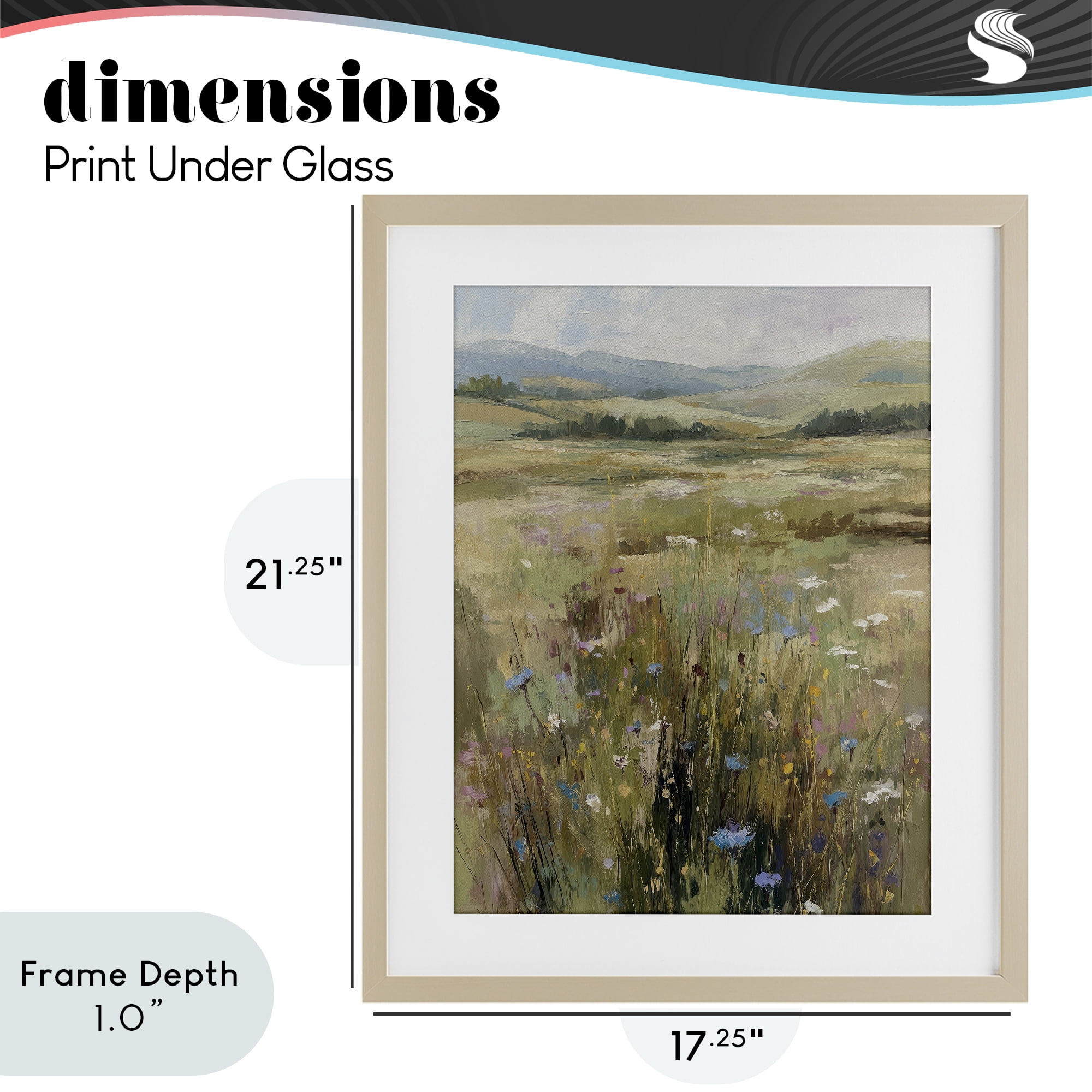Stupell Industries Breezy Pastures Impression Birch Framed Print Under Glass, design by Svetlana Aleynikova
