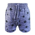 thumbnail image 4 of Womens Summer Shorts Casual Star Stripes Printed Drawstring Shorts Pocket Ladies Loose Summer Sports Shorts, 4 of 5