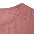 thumbnail image 3 of Largo Vestido Casual Mujer Mezcla de Lino Cuello Redondo Suelto Ajuste Multicolor Maxi de Verano para la Playa, 3 of 6