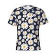 thumbnail image 3 of Naloa Daisy Floral Men's T-Shirt Sport T-shirt Men's Basic Tee Casual Men's Shirt, Round Neck, Short Sleeves - 3X-Large, 3 of 5