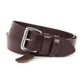 thumbnail image 3 of Amish-Made Brown Cowhide Leather Belt, Chrome Buckle, 2″ Wide, 32″, 3 of 3