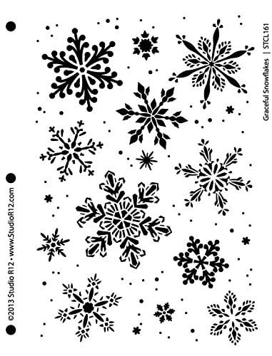 Stenciling Painting Stencil Mylar Snowflake Stencil Snowflake Craft Stencil Reusable Snowflake template