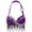 Lavender, variant on Womens Shiny Sequins Hang Neck Bra Belly Dance Boho Rave Festival Tribal Rhinestone Bandeau Tops Red S/34