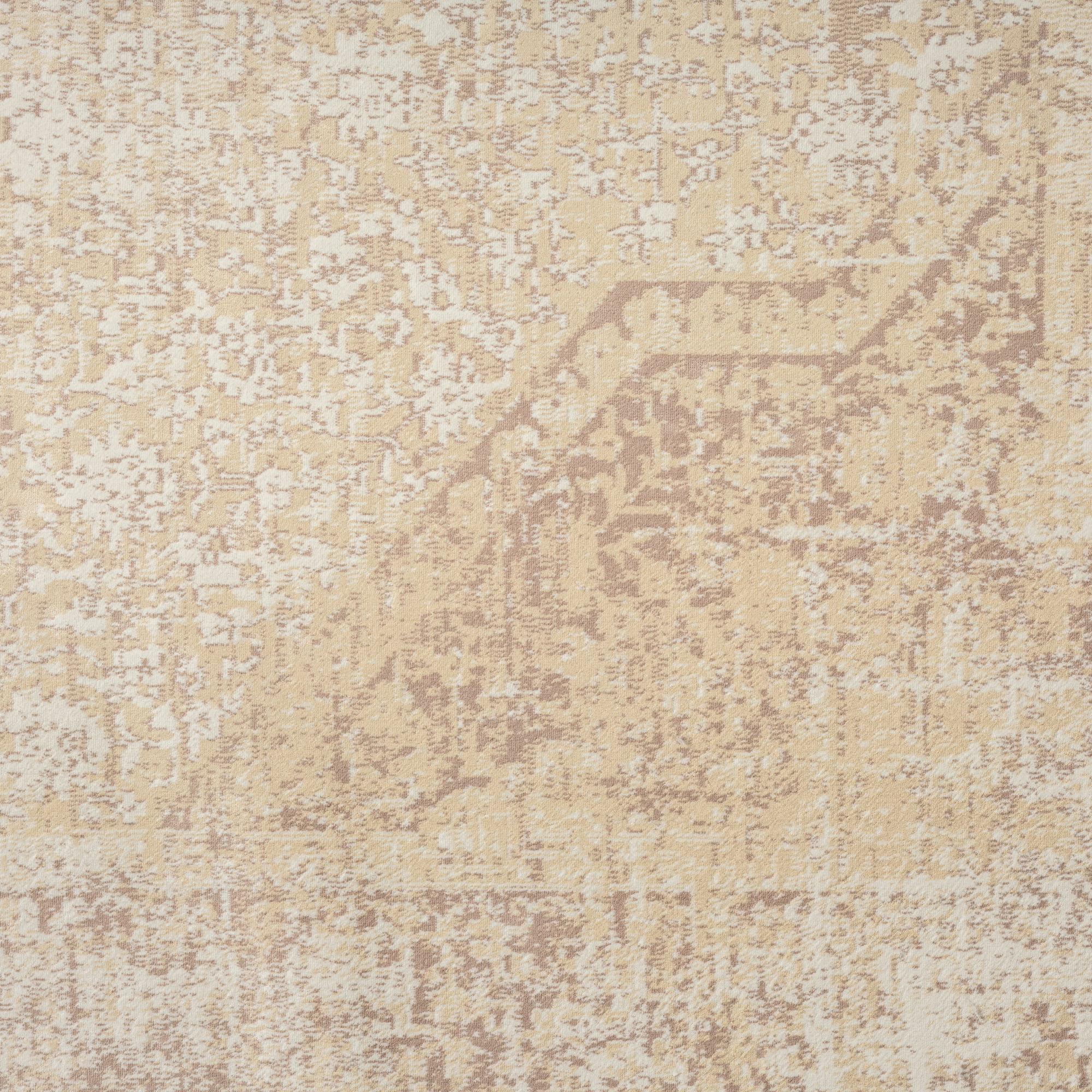 LR Home Brooke 7'10" x 9'10" Beige Medallion Waterproof Non-Slip Machine Washable Indoor Area Rug