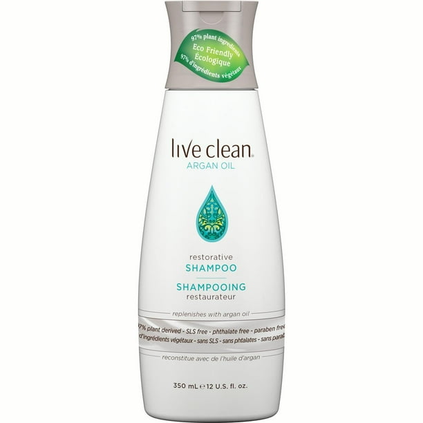 Live Clean Restorative Shampoo, Exotic Nectar Argan Oil, 12 oz