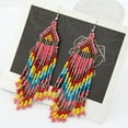 thumbnail image 3 of Ayyufe Bohemian Women Party Multicolor Beads Drop Dangle Statement Earrings, 3 of 7