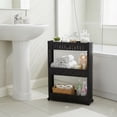 thumbnail image 2 of Sleek 3-Tier Multi-Functional Rolling Cart - Space-Saving Organizer - Ideal for Bathroom, Kitchen, & Laundry Storage, 2 of 8