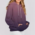 thumbnail image 5 of Chiccall Gradient Hoodies for Women Fashion Casual Printed Hooded Drawstring Pullover Sweatshirts with Pocket, 5 of 6