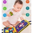 thumbnail image 4 of Juguete sensorial interactivo, tablero textil para actividades, Montessori, libro tipo bolsa, para viajar, azul, 4 of 6