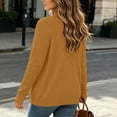 thumbnail image 6 of Hueook Cardigan for Women V Neck Long Sleeve Open Front Casual Knit Sweater with Pockets Orange S, 6 of 7
