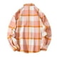 thumbnail image 4 of Blusa y camisa de manga larga con cuello vuelto para hombre, blusa informal a cuadros a la moda con botones y cuello vuelto, blusa de poliéster para hombre, 4 of 4
