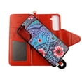 thumbnail image 3 of Case For Samsung Galaxy S20 FE S20 Fan Detachable Magnetic Wallet Pu Leather Cover Flap Closure Snap-on Book Style Cases Cash Pocket Card Slots Holder Wrist Strap 2 in 1 Folio Green Paisley, 3 of 3