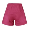 thumbnail image 5 of vigerkar Comfy Drawstring Casual Elastic Waist Pure Color Shorts for Women Summer Beach Lightweight Short Pants with Pockets Hot Pink, 4XL, 5 of 6
