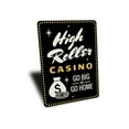 thumbnail image 3 of High Roller Casino Novelty Sign, Metal Wall Decor - 10x14 inches, 3 of 4