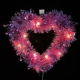 thumbnail image 7 of Luminous Valentine's Day Wreath,Artificial Heart Shaped Love Wreath with Lights,Sequin Luminous Heart Shaped Wreath for Christmas Valentine's Day Party Festival Home Wall Door Decoration(11.81in), 7 of 7
