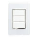 thumbnail image 1 of KIT DE 2 PLACAS CON APAGADOR TRIPLE BLANCA Sanelec 4477, 1 of 6