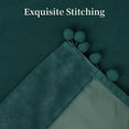 thumbnail image 3 of Window Valance Velvet Curtains Decorative Valance Curtains Super Soft Velvet Curtains Pompom Decor Curtains (Green 52"x15",1 Pcs ), 3 of 7