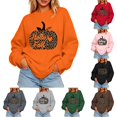 thumbnail image 5 of GYUJNB Womens Hello Fall Leopard Pumpkin Graphic Sweatshirt Crew Neck Oversized Long Sleeve Pullover Fall Thanksgiving Top,M, 5 of 6