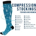 thumbnail image 4 of Coolnut Blue Snow Star Compression Socks Women Men Knee High Stockings for Sports, Running, Travel 1Pair Gift, 4 of 7