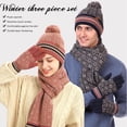 thumbnail image 3 of Winter Beanie Hat Scarf Set Women Slouchy Scarf Warm Knitted Hat For OutdoorRed, 3 of 5