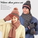 thumbnail image 3 of Winter Beanie Hat Scarf Set Women Slouchy Scarf Warm Knitted Hat For OutdoorNavy Blue, 3 of 5