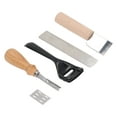 thumbnail image 4 of Leather Working Tool, Small Portable Curved Handle Metal Leather Skiver Set Incisive With 3 Blades For Home, 4 of 8