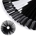 thumbnail image 4 of 150 PCS Fan-shaped Nail Art Tips Sticks Display Polish Board Display Practice Sticks Tool with Metal Split Ring Holder, Black, 4 of 5