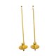 thumbnail image 1 of Candelas montadas en la pared Artesanías de hierro Decoración Rústica Candilla Stick soporte Ornamento de pared para sala de estar Fiesta de chimenea 2x dorado, 1 of 8