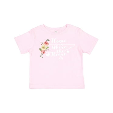 Inktastic Tennessee Home is Where the Heart is with Watercolor Floral Girls Toddler T-Shirt