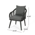 thumbnail image 3 of GDF Studio Becky Indoor Wicker Club Chairs, Set of 2, Gray and Dark Gray, 3 of 11