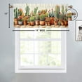 thumbnail image 4 of Green Plant Curtain Valances for Kitchen Windows Boho Potted Plant Cactus Succulent Window Valance for Living Room Bedroom, Kitchen Valance Rod Pocket Window Decor Curtain 54 by 18 in, 1 Panel, 4 of 6